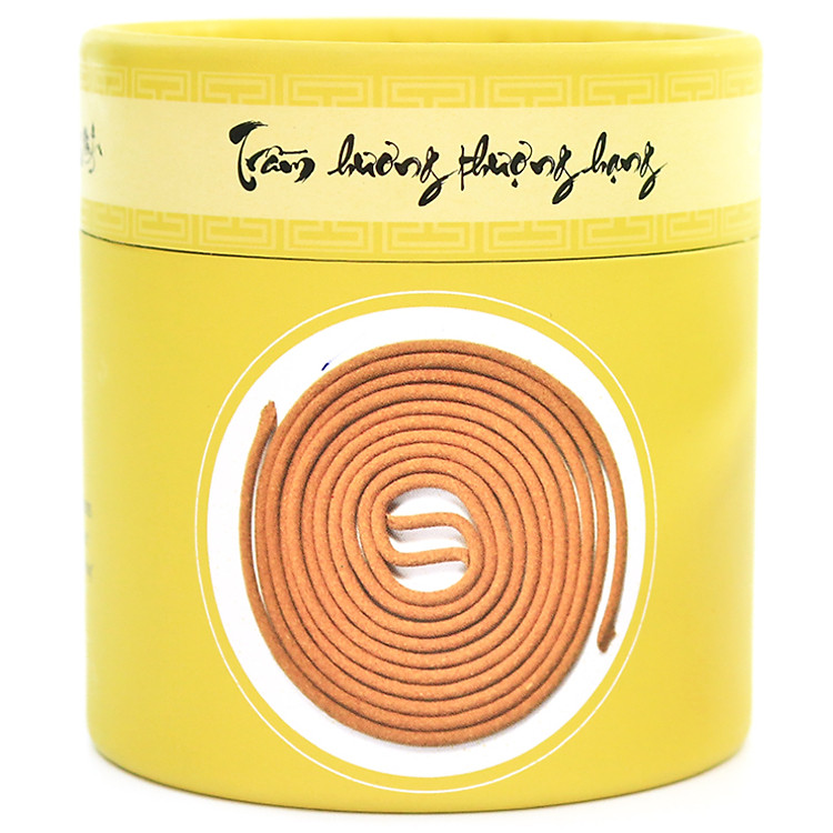 Nhang Vòng Trầm Hương Cao Cấp - Hương thơm trầm rõ đậm - 48 vòng - thời gian cháy 3 - 3.5 tiếng - Dùng chung các lò xông - Nhang Thiền - Tặng kèm đế cắm đỏ