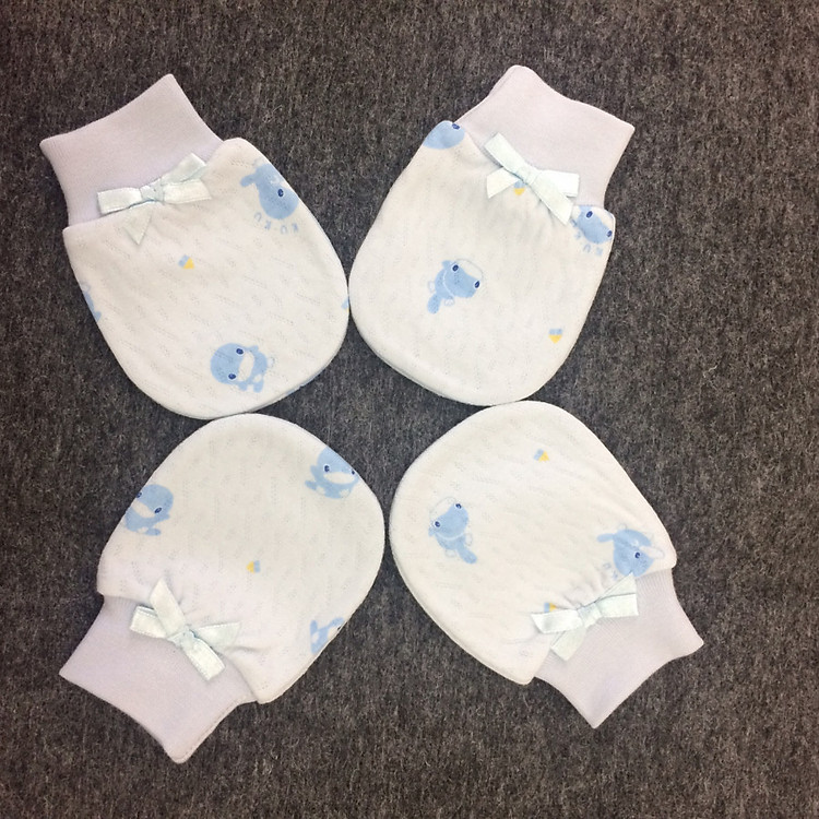 Bao tay em bé Kuku màu xanh ( set 2 cặp ) - KU2346X