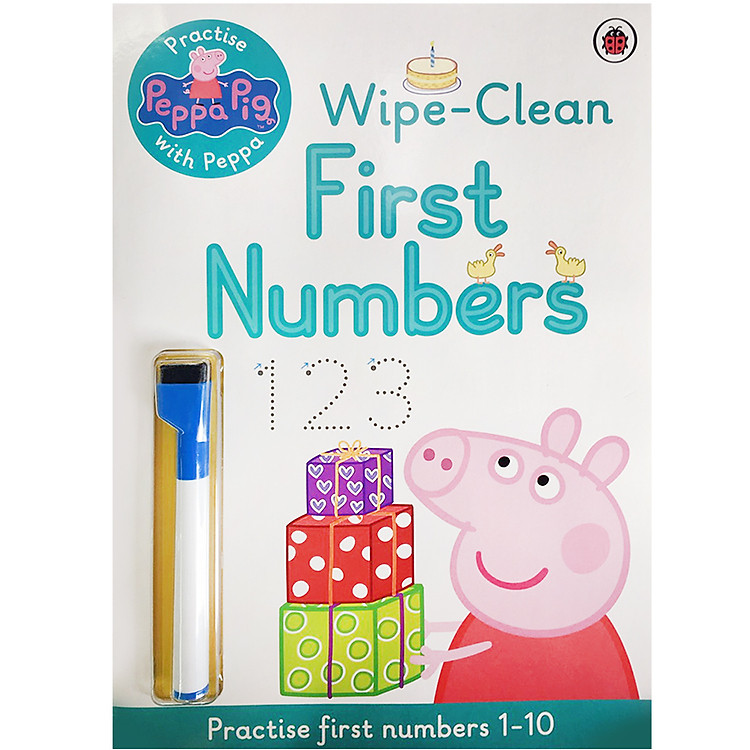 Sách Peppa Pig - Practise With Peppa : Wipe-Clean First Numbers (Practise First Numbers 1 - 10)
