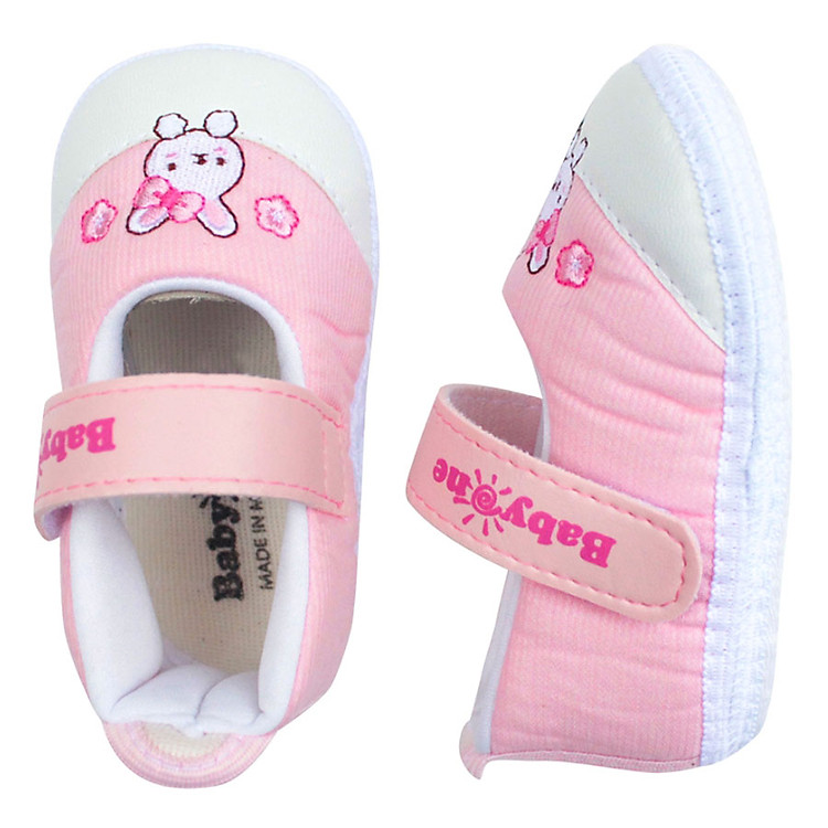Giày Tập Đi Bé Gái BabyOne Hello B&B SS0824 - Hồng
