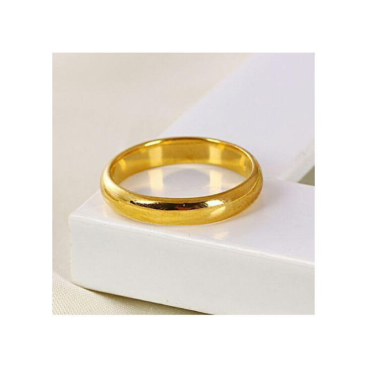 Nhẫn cưới trơn 2 chỉ mạ vàng 24k ( Thái Lan )