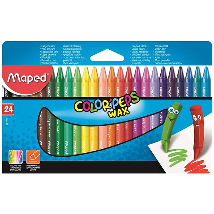 Hộp Chì Sáp 24 Màu Maped AA861013 - Ảnh 2