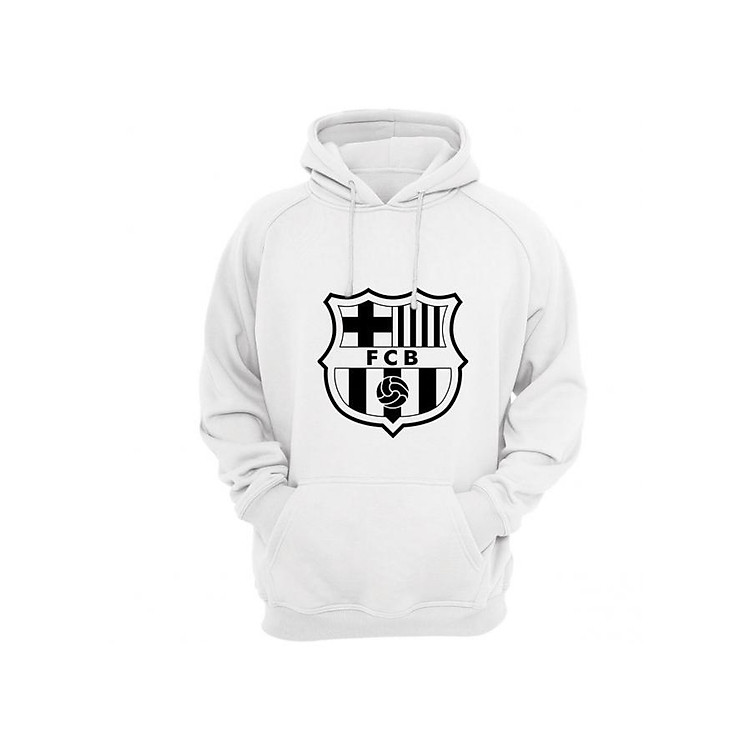 Áo Hoodie Tay Dài Có Mũ Logo Barcelona
