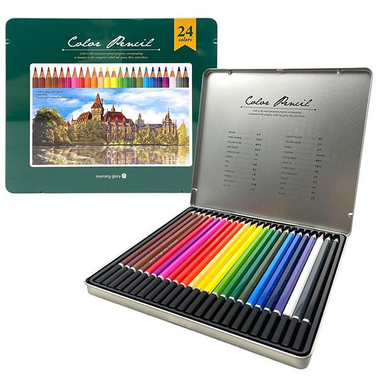 Hộp Bút Chì Màu Gốc Dầu Cao Cấp Morning Glory (24 chiếc)