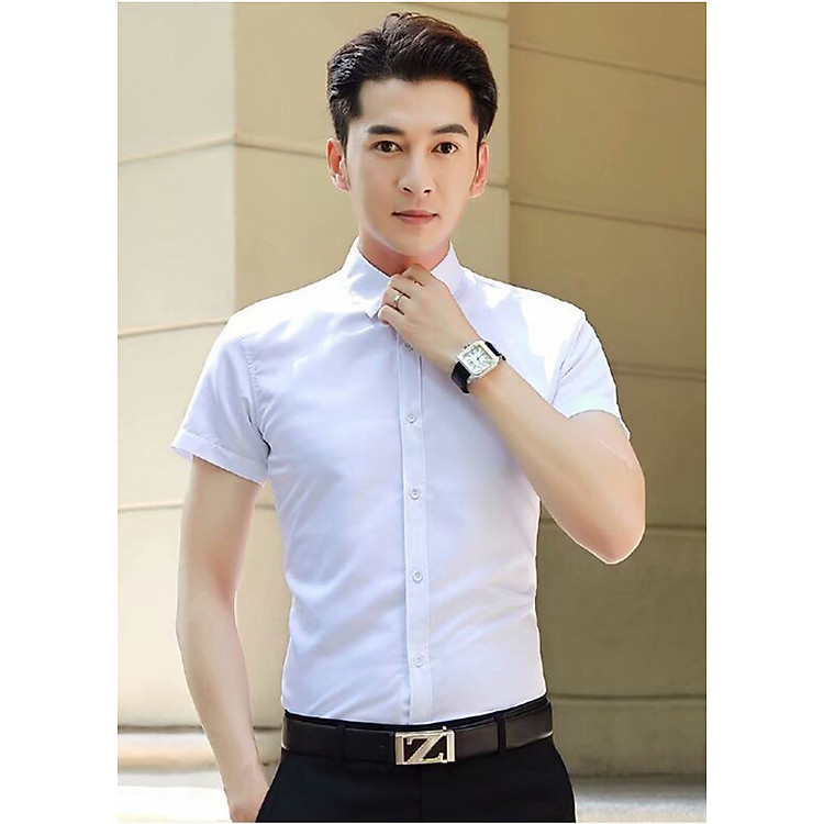 Áo Sơ Mi Nam Cộc Tay Trẻ Trung Hàn Quốc SMC