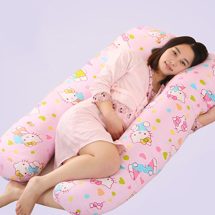 Cross-Border U-Shaped Cotton Maternity Pillow Cushion Lumbar Pillow Multi-Function Waist Side Sleeping Pillow Core