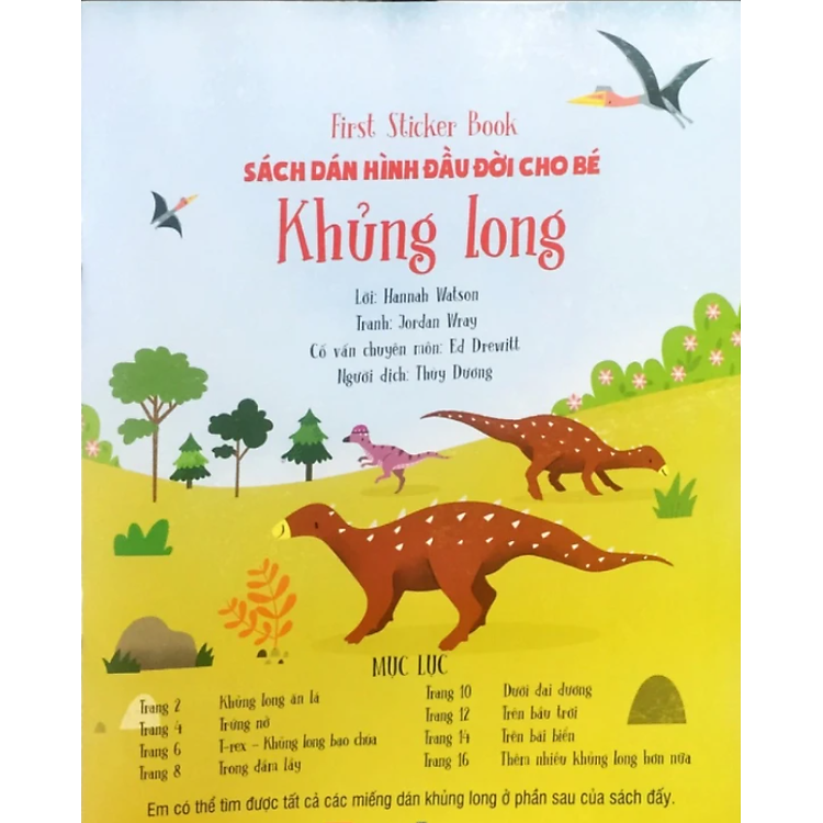 First Sticker Book - Sách Dán Hình Đầu Đời Cho Bé - Khủng Long - Ảnh 5
