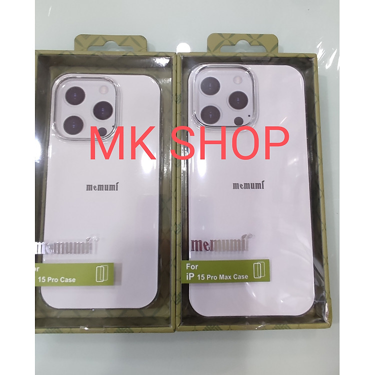 Ốp lưng Memumi dành cho iPhone 15Pro/ 15 Pro Max chống sốc siêu mỏng 1mm Độ trong tuyệt đối, chống trầy xước, chống ố vàng - Hàng Chính Hãng