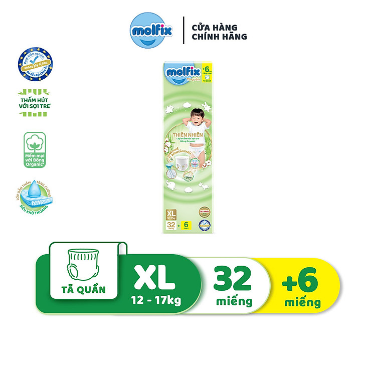 Chọn mua tại Shopee: Tã/bỉm Molfix Jumbo XL 34+6 miếng mua giá tốt nhất tại Shop Mall