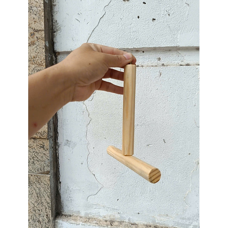 1 CÁI CẦU ĐẬU GỖ THƯỜNG ĐƯỜNG KÍNH 2CM (TREO TRONG LỒNG) CHO CHIM, VẸT ĐỨNG