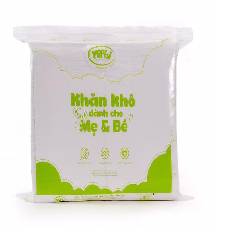 Combo 3 Gói Khăn khô đa năng Mipbi loại bản to (600g/Gói)