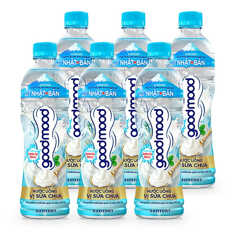 Lốc 6 Chai Nước Uống Vị Sữa Chua Good Mood (455ml/Chai
