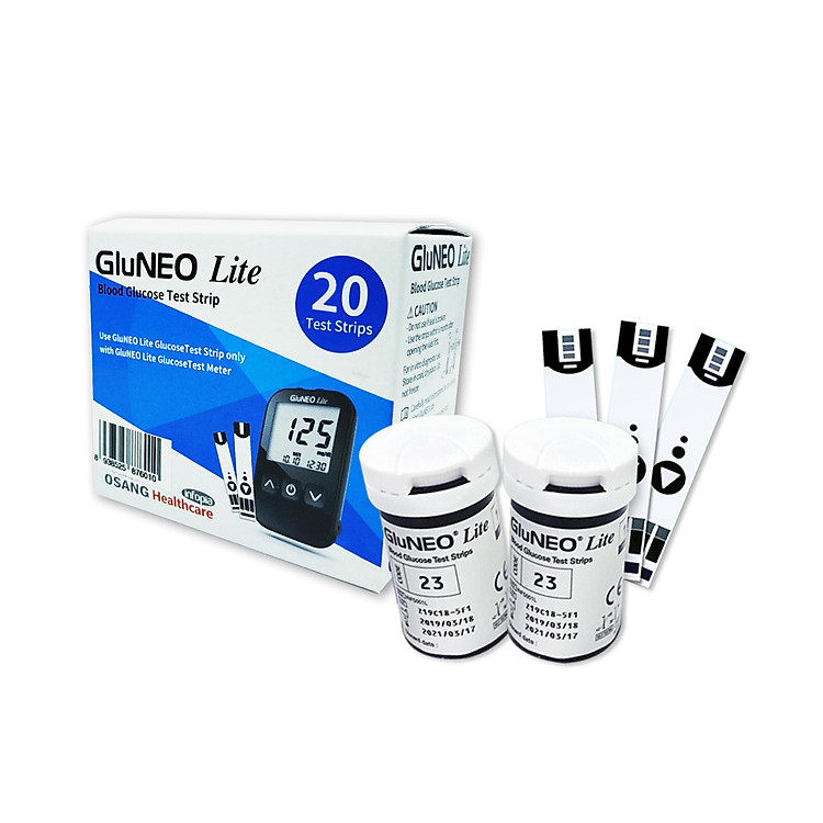 Que thử đường huyết GluNeo lite hộp 20 Test