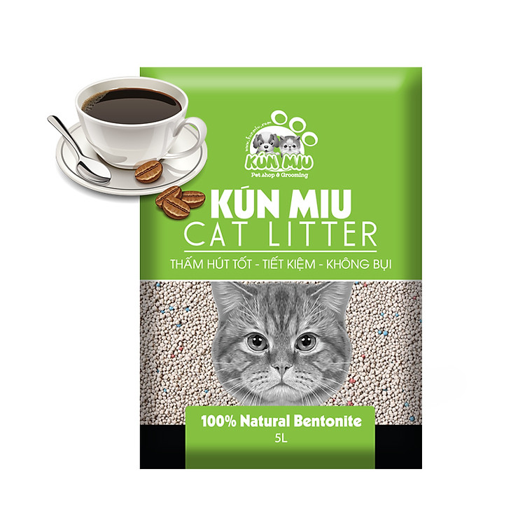 Cát vệ sinh Kún Miu hương cà phê 5L