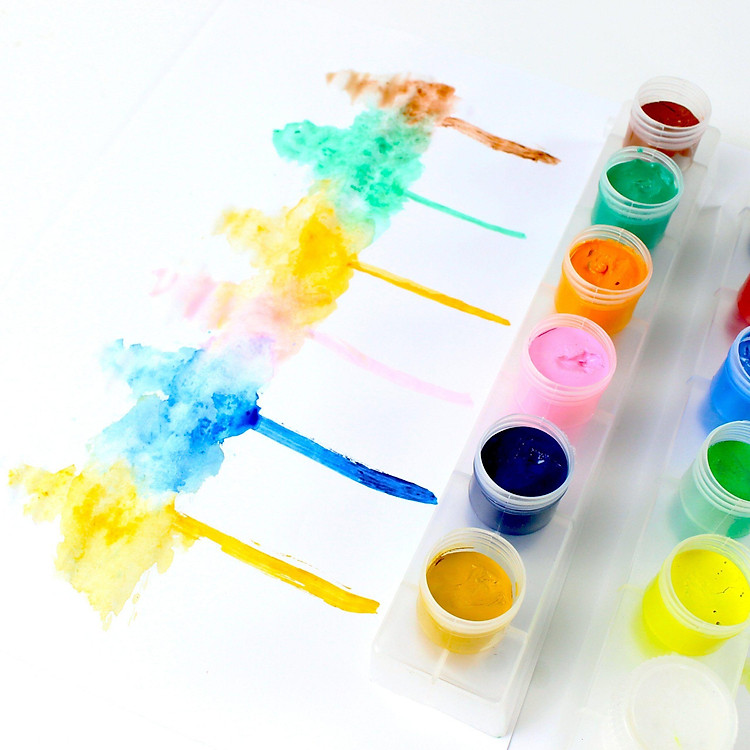 Bộ 12 Màu Nước 20ml Kèm Cọ Vẽ Stacom POS2012C - Ảnh 3