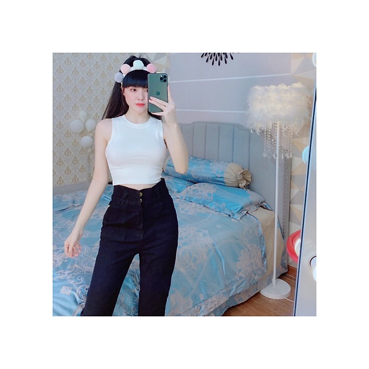 Áo crop ba lỗ ngược dáng ôm body