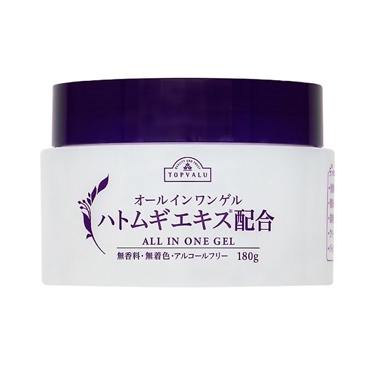 Gel dưỡng da All-In-One chiết xuất hạt ý dĩ Topvalu - Hộp 180g