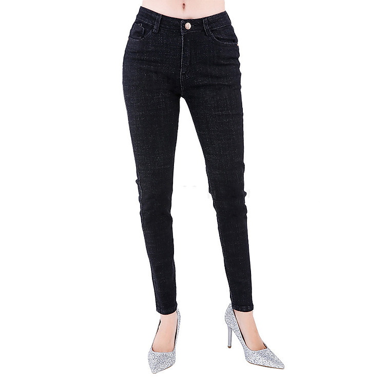 Quần Jean Skinny Đen Xước JD09