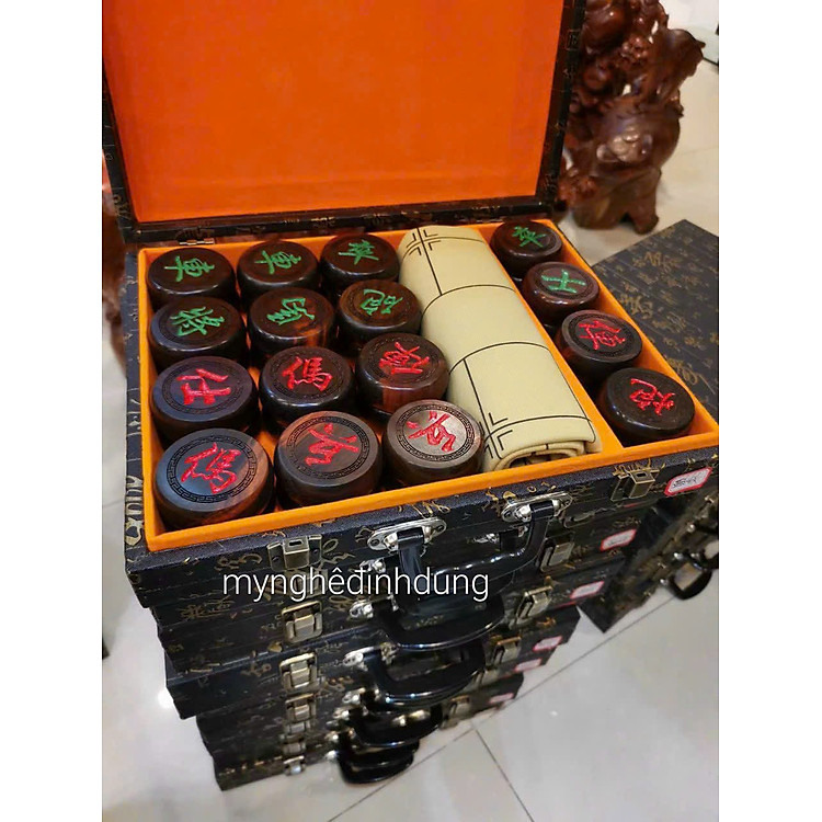 Mua Combo cờ tướng gỗ trắc + hộp da Chính hãng Giá rẻ - Hình ảnh 3