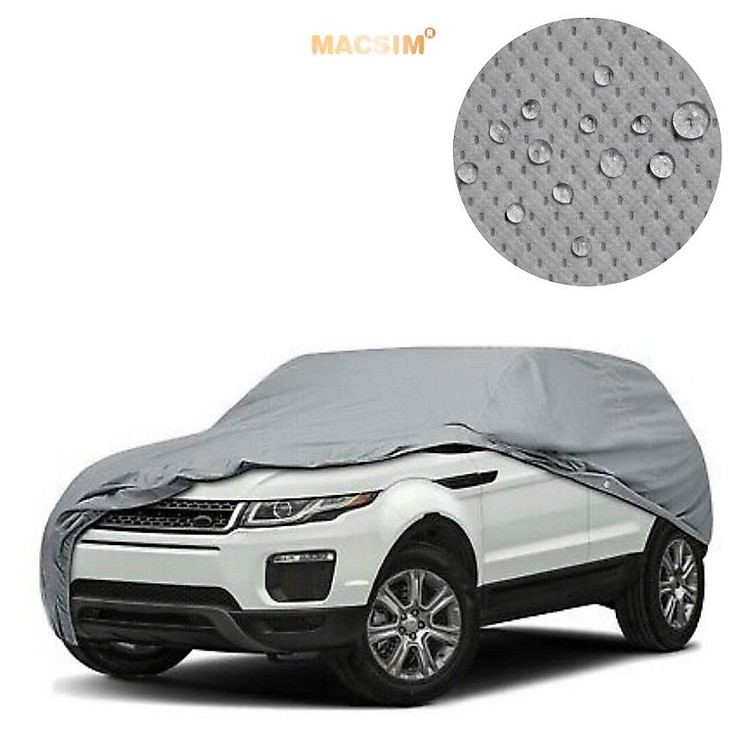 Bạt phủ ô tô chất liệu vải không dệt 4 lớp cao cấp MACSIM cho Jeep Wrangler Rubicon màu ghi