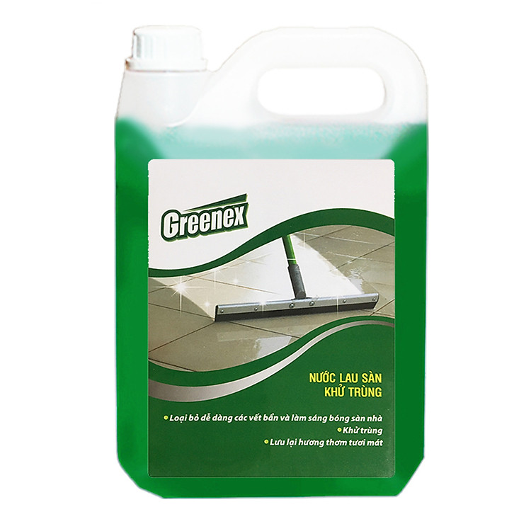 Nước Lau Sàn Diệt Khuẩn Greenex Hương Tươi Mát can 5L