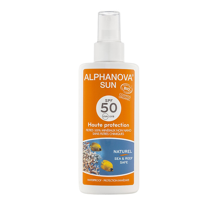 Kem chống nắng hữu cơ SPF50 dạng xịt Alphanova Sun 125g