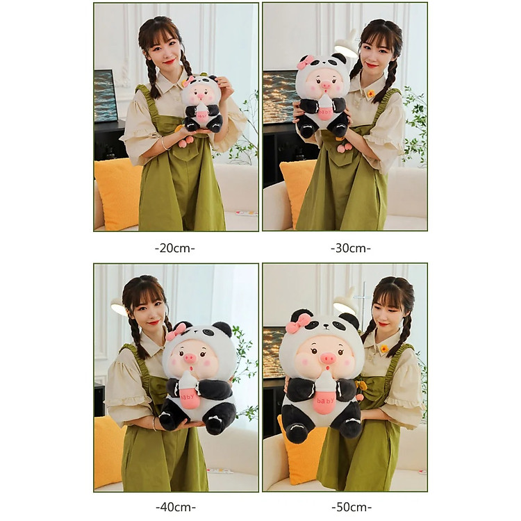 Thú nhồi bông heo ôm bình sữa Chính hãng Giá tốt - Hình ảnh 4