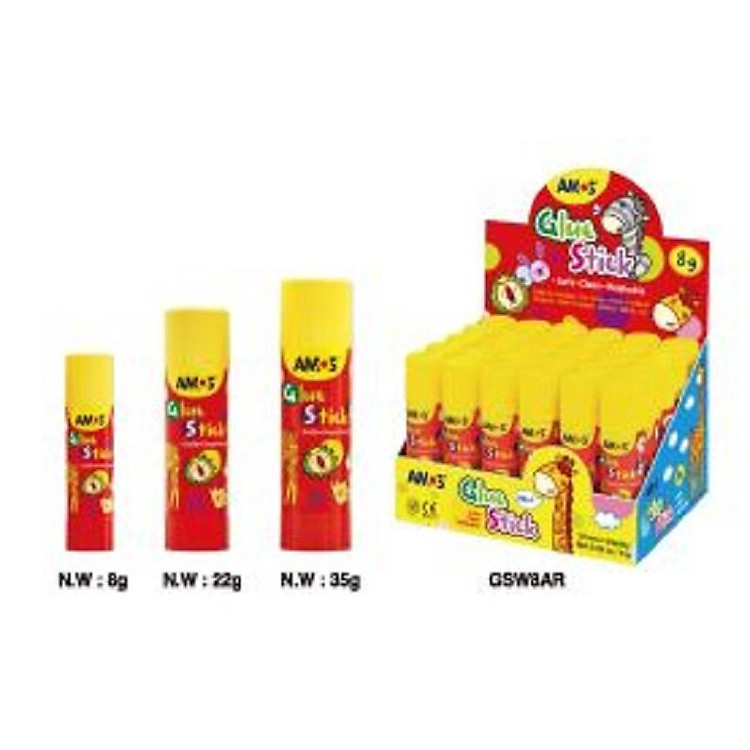 Hồ khô AMOS Glue Stick 8g - Đỏ - Ảnh 3