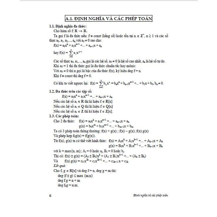 Chuyên Khảo Đa Thức Bồi Dưỡng Học Sinh Giỏi Chuyên Toán - Ảnh 2