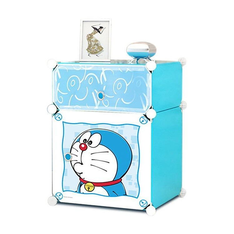 TỦ NHỰA GHÉP MINI 2 TẦNG ĐỂ ĐẦU GIƯỜNG