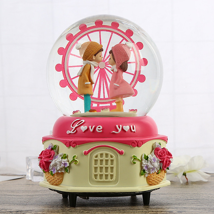 Quả cầu tuyết phát nhạc đôi tình nhân bên đu quay