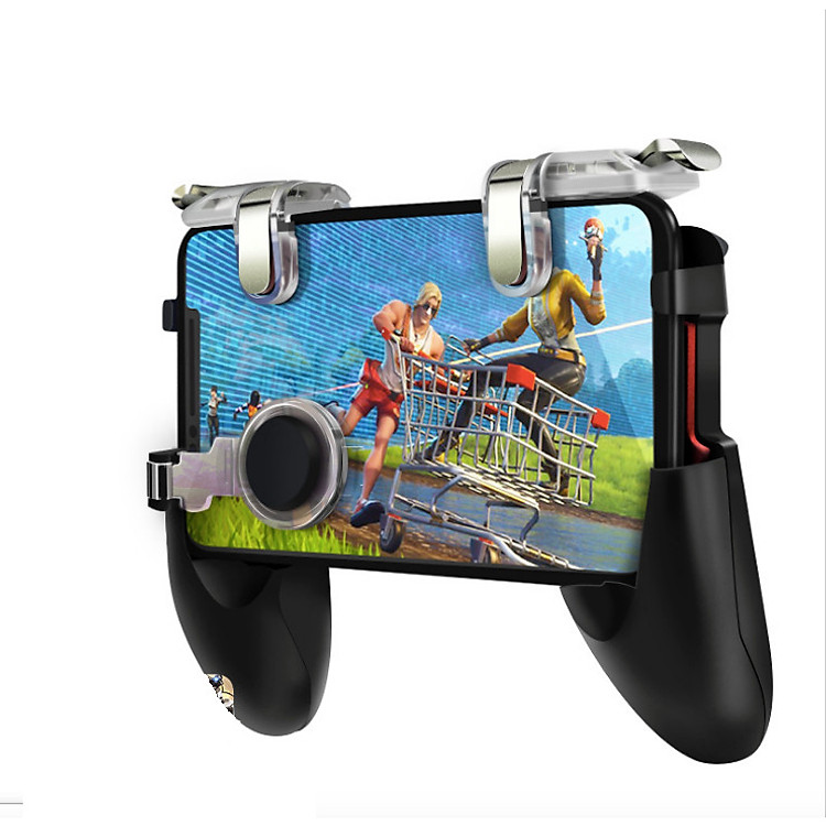 Tay cầm chơi GAME gắn Điện Thoại kèm 2 bộ nút chơi PUBG trái phải siêu mượt - NEW