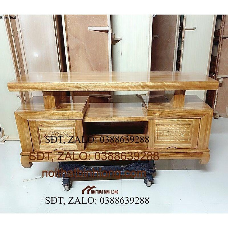 Kệ tivi gỗ hương xám 1.4m mẫu cân