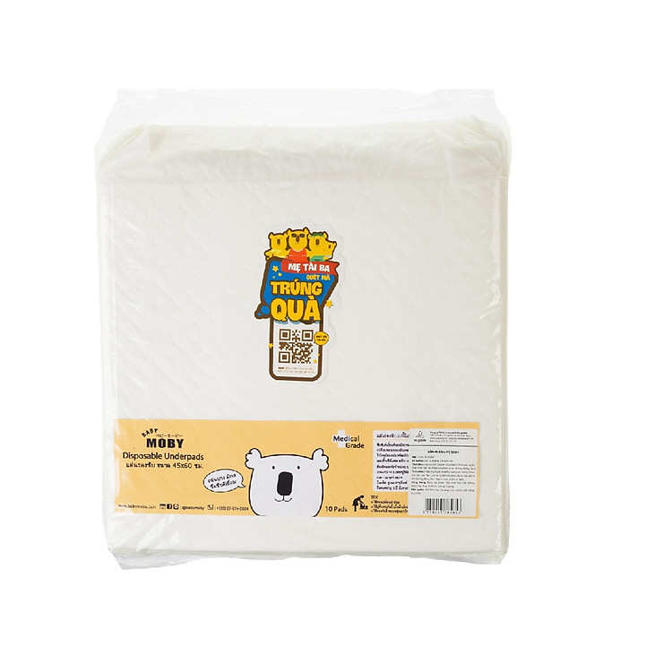 Miếng lót chống thấm Moby Baby (10 miếng/ gói)