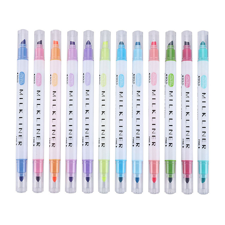 Bút Highlight Đầy Màu Sắc (12 Cây)
