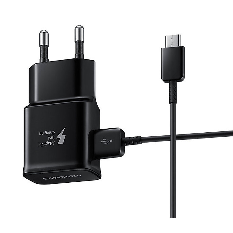 Bộ Adapter Sạc 5V Và Cáp Sạc USB Type-C Samsung TA20 Hỗ Trợ Sạc Nhanh (15W) - Hàng Chính Hãng -đen