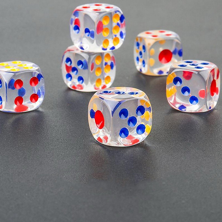 Bộ 5 viên Xí ngầu trong suốt