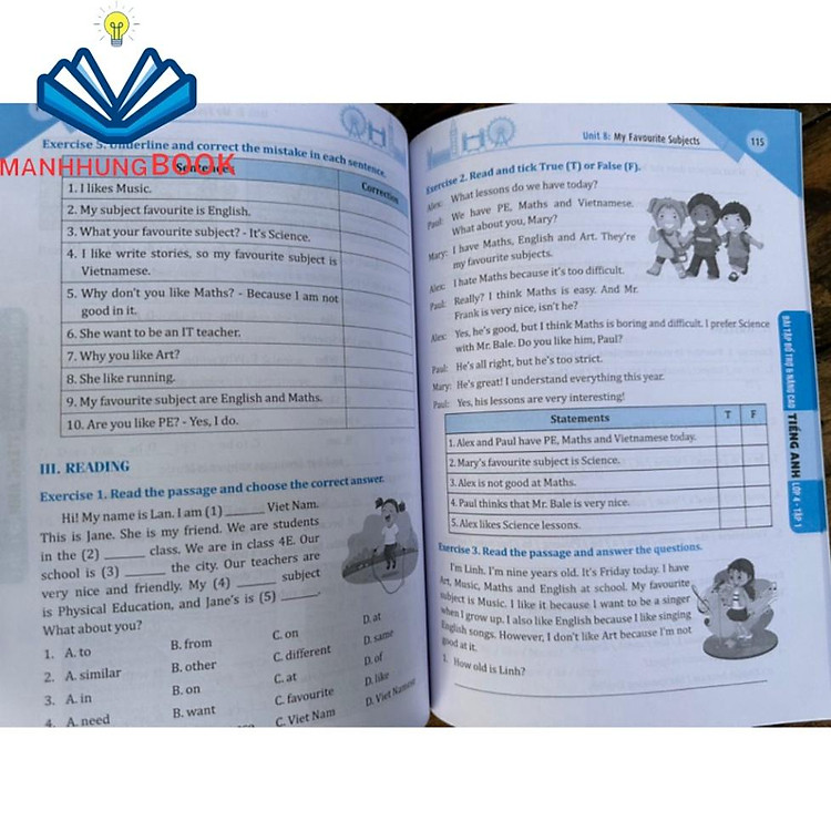 Bài Tập Bổ Trợ Và Nâng Cao Tiếng Anh Lớp 4 (Tập 1) - Ảnh 5