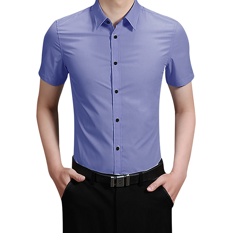 Áo Sơ Mi Nam Tay Ngắn Kingman KM0029 - Xanh Lam