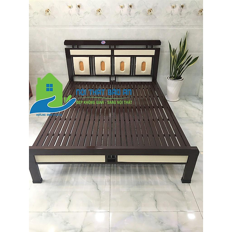 Giường sắt kiểu hộp nhiều kích thước từ 1m đến 1m8 mẫu 07 - Bảo An