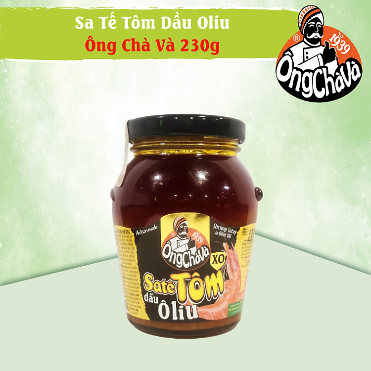 Sa Tế Tôm Dầu Oliu Ông Chà Và 230g (Shrimp Satay In Olive Oil)