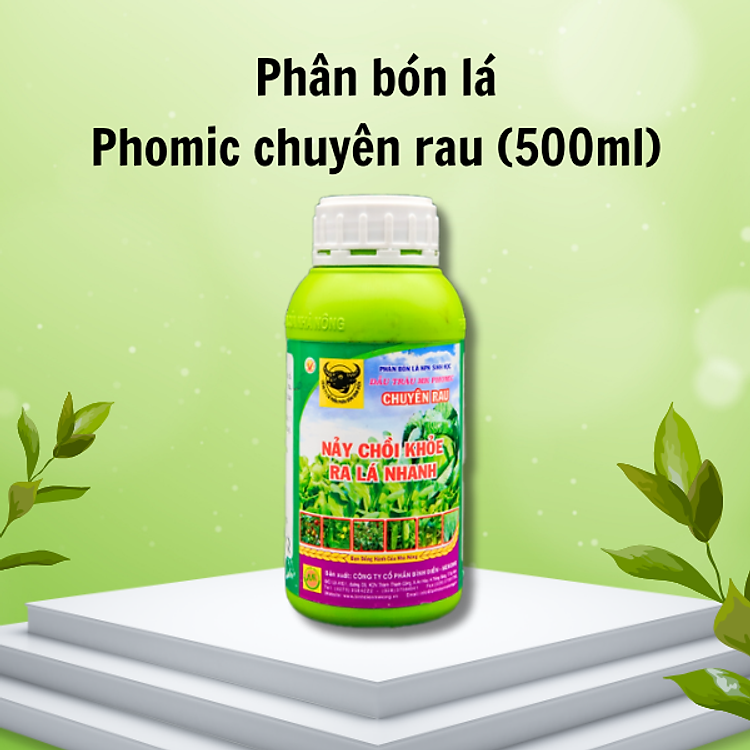 Phân bón lá Đầu Trâu MK Phomic chuyên rau - chai 500ml