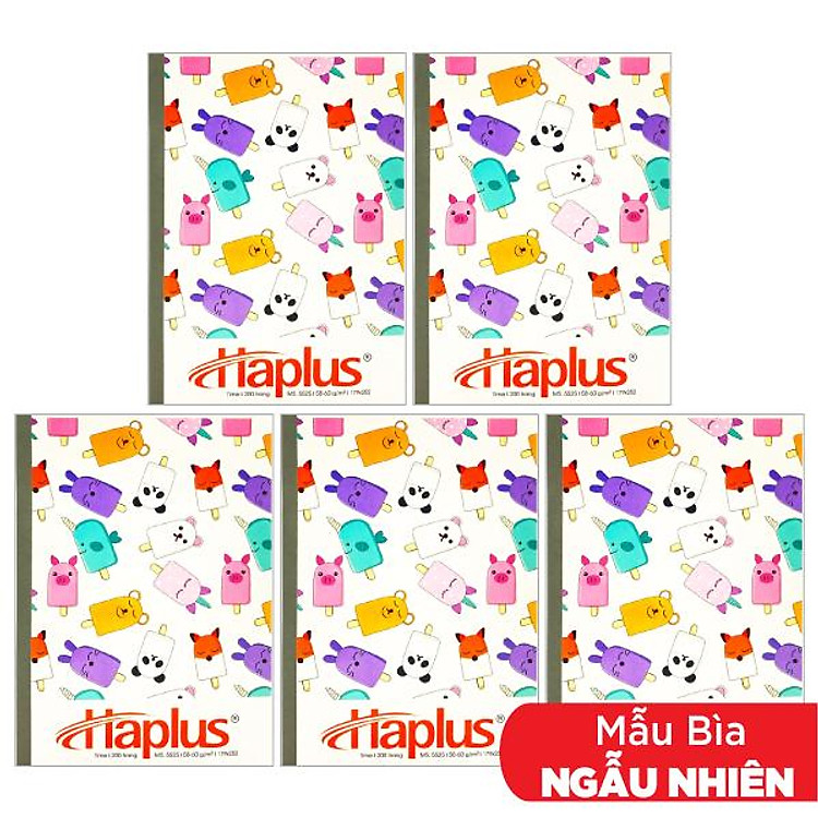 Tập Kẻ Ngang 200 Trang ĐL 58-60g/m2 Haplus 5525 (5 chiếc)