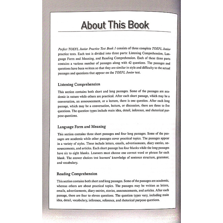 Perfect Toefl Junior Book 1 - Ảnh 8