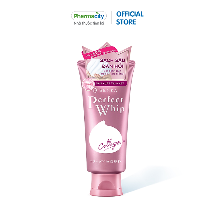 Sữa rửa mặt Senka Perfect Whip Collagen In (120g)