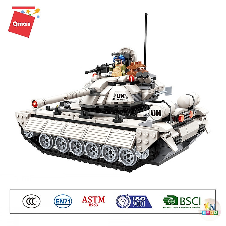 Đồ chơi lắp ráp Qman 3206 - Xe tăng Chính hãng Giá tốt - Hình ảnh 3