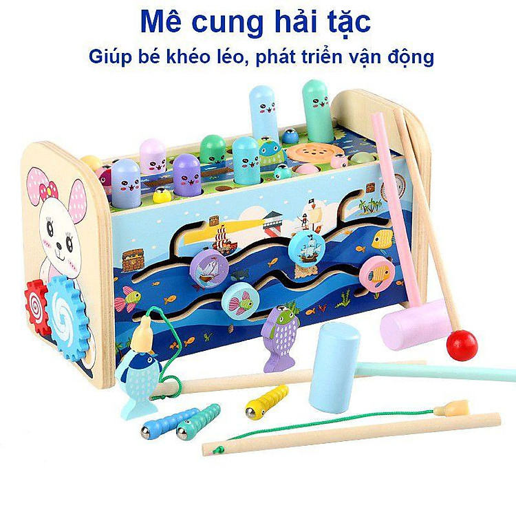 Đồ Chơi Gỗ Đập Chuột 7 In 1 Chính hãng Giá rẻ - Hình ảnh 3