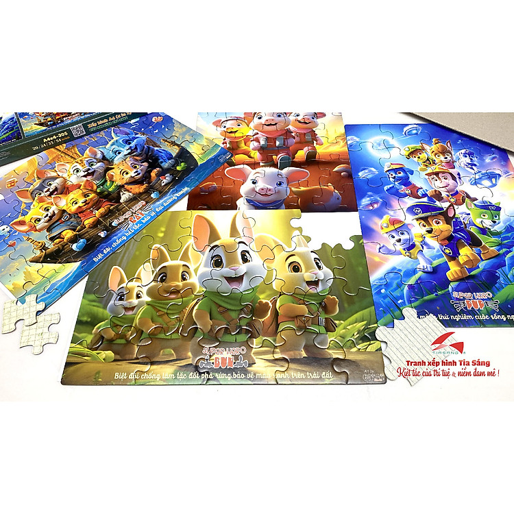 Xếp hình A4 Siêu Anh Hùng Thú Cưng Chính hãng Ưu đãi - Hình ảnh 3