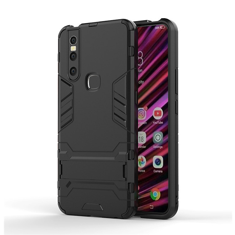 Ốp Lưng Cho Vivo V15 iRON Nhựa PC Cứng Viền Dẻo Chống Sốc - Hàng Chính Hãng