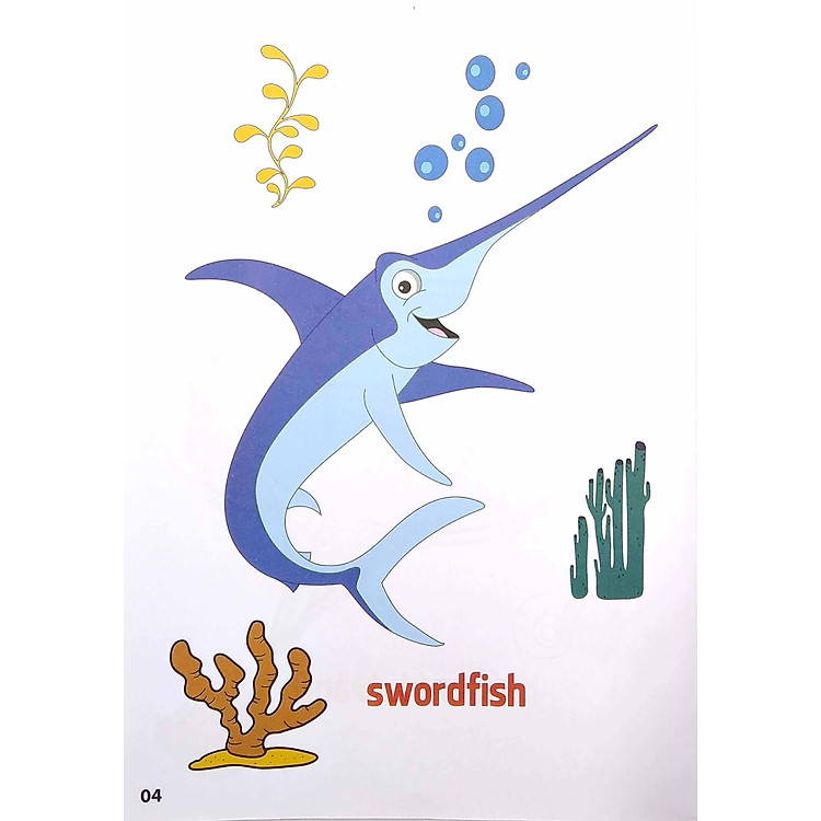 Tô Màu Động Vật Sống Dưới Nước - Song Ngữ Anh-Việt - Tập 2 (Tái Bản 2023) - Ảnh 3